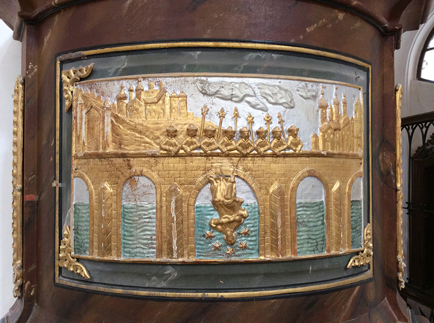 Hl. Nepomuk, Der Brückensturz, Žďár nad Sázavou 